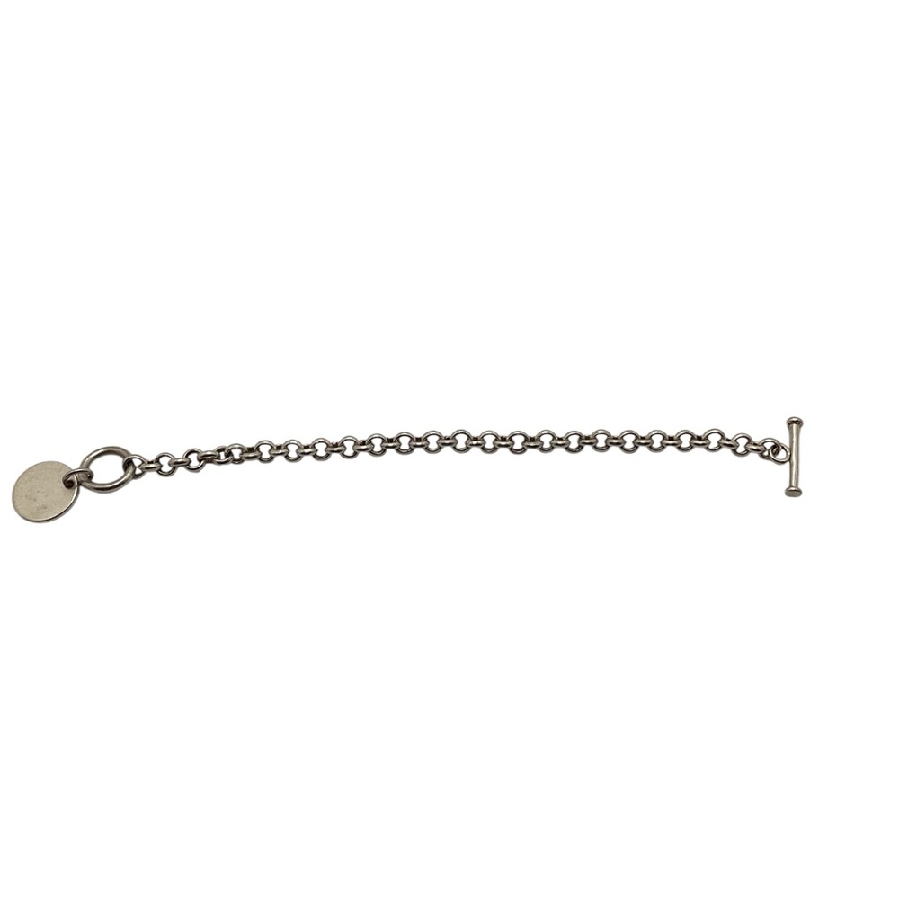 Silpada Sterling Silver Rolo link toggle bracelet with engravable charm - Picture 7 of 8